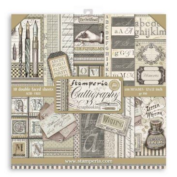 Stamperia Calligraphy 12x12 Inch Paper Pack
