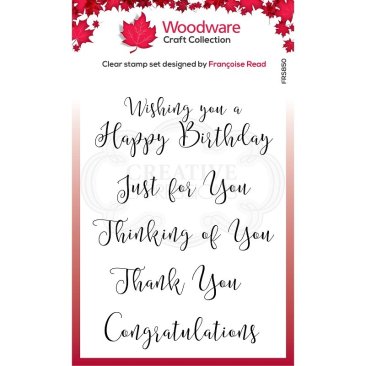 Woodware Clear Stamp - Curly Greetings