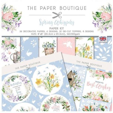 The Paper Boutique  8"x 8" Paper Kit - Spring Whispers