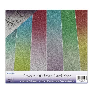 Craft Artist 12" x 12" Glitter Card - Ombre