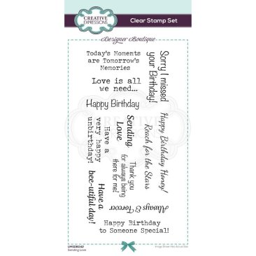 Creative Expressions Designer Boutique Clear Stamps - Sending Love