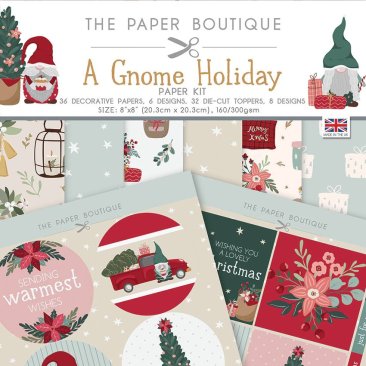 The Paper Boutique 8" x 8" Paper Kit - A Gnome Holiday