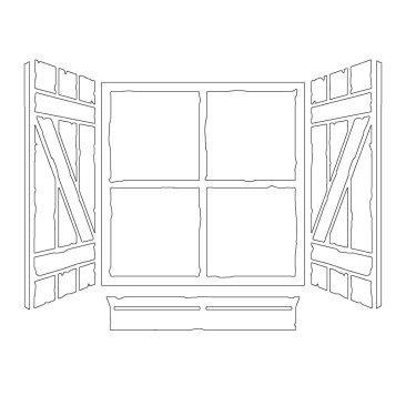 Card-io MajeMask Stencil - Through the Window (6" x 8")