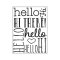 Crafter's Companion Darice 4.25"x 5.75" Embossing Folder - Hello Bold Background