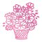 C'est La Vie Collection Hotfoil Stamp - Basket of Flowers