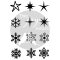 Two Jays Finger Stamps - Snow & Stars
