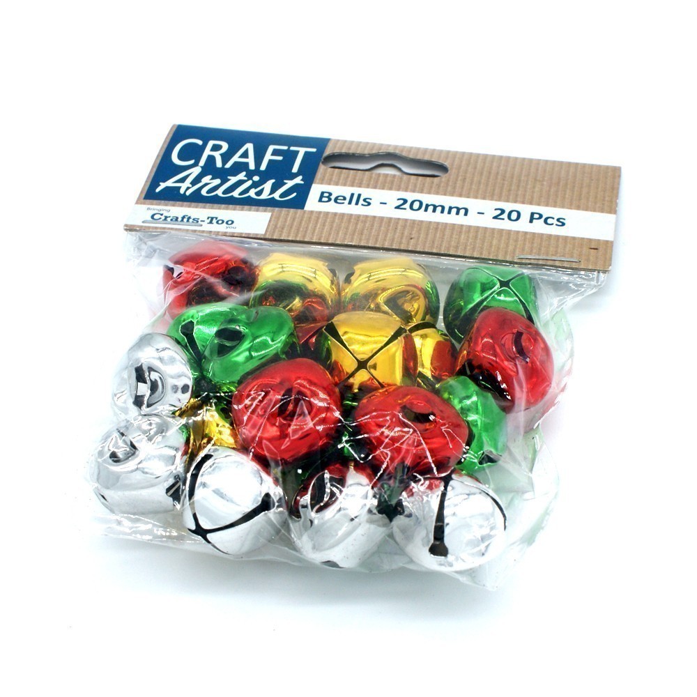 Graftoncrafts > Embellishments > Craft Artist Jingle Bells 20mm (20pcs)