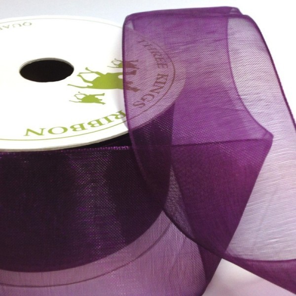 Graftoncrafts > Ribbon / Embellishments > Organza Ribbon 38mm Plum