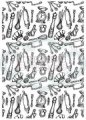 *SALE* Creative Expressions Unmounted Stamp - A6 Background - Kitchen Utencils