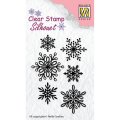 Nellie Snellen Clear Stamp  Silhouette - 6 Snowflakes