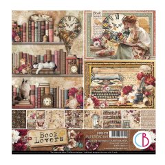 *NEW* Ciao Bella Papers -8" X 8" Paper Pad Book Lovers