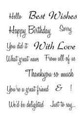 Card-io Combinations Clear Stamps - Sentiments 1