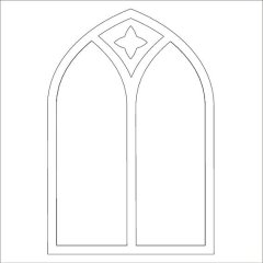 Card-io MajeMask Stencil -Church Window