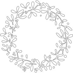 Card-io MajeMask Stencil -Mistletoe Wreath