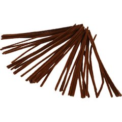 Chenille Stems Pack of 50 Brown (Pipe Cleaners)