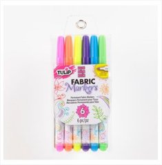 *NEW* Tulip Fabric Markers -Neon Colour Fine (6 PK)