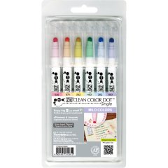 *NEW* Zig Clean Colour Dot Pens - Mild Colours (6 pieces)