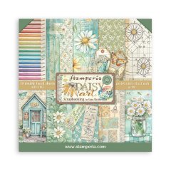 *NEW* Stamperia 12x12 inch Double Sided Scrapbooking Pad - Daisy Art