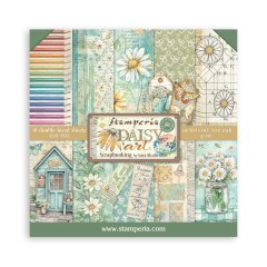 *NEW* Stamperia 8x8 inch Double Sided Scrapbooking Pad - Daisy Art