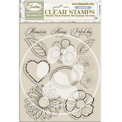 *NEW* Stamperia Timeless Acrylic Stamp set -Flowers and Hearts
