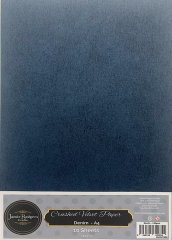 *NEW* Jamie Rodgers Crafts Crushed Velvet Paper 120gsm – 10 Pack- Denim