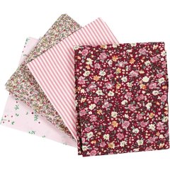 Creativ Patchwork Fat Quarter Fabric Bundle - Rose