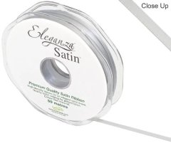 *NEW* Eleganza Double Face Satin Ribbon 3mm- Silver