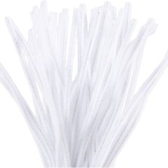 Creativ Chenille Stems Pack of 50 White (Pipe Cleaners)