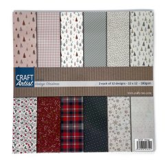 Craft Artist 12 x 12 Paper Pad - Vintage Christmas