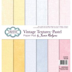 Jamie Rodgers 8" x 8" Paper Pad - Vintage Textures Pastel