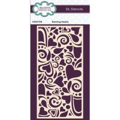 Creative Expressions DL Stencil - Swirling Hearts
