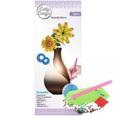 *NEW*  Dotty Design Diamond Flower Set -Yellow