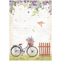 Stamperia Rice Paper A4 -Bicycle