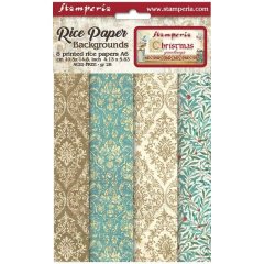 Stamperia Rice Paper selection  A6 Christmas Greetings (8 sheets)