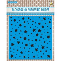 Nellie Snellen Christmas Embossing Folder - Background Stars and Dots