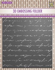 Nellie Snellen 3D Embossing Folder- Writing