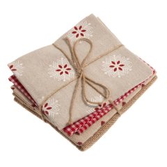 *NEW* Trimits Fat Quarter Fabric Bundle - Red and Natural Assorted