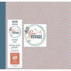 First Edition 12 X 12 Scrapbook Album - Bon Voyage Striped