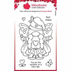 *NEW* Woodware Clear Stamp - Butterfly Norma Gnome