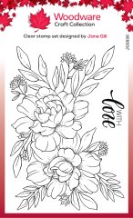 *NEW* Woodware Clear Magic Stamp - Roses with Love