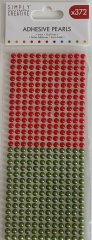 Simply Creative Adhesive Gems - 6mm Red and Green
