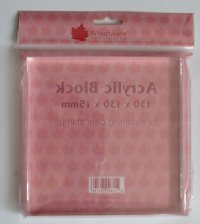 Clear Acrylic Block-Square 130mm x 130mm