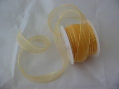 Organza Ribbon 15mm- Pale Gold
