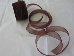 Organza Ribbon 15mm- Brown