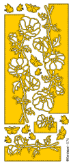  Anemone  Outline Sticker TRANSPARENT/GOLD