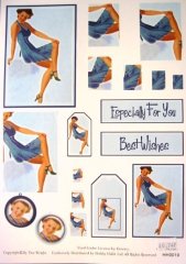 *SALE* Tim Wright "Fabulous Fifties" Twister Sheet- Blue Pin Up  Was £0.74  Now £0.37