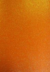 A4 Glitter Card-Orange