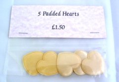 Padded Hearts-Cream