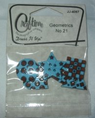 *SALE* Craftime Dress It Up- Geometric No 21  Buttons. WAS £2.29, NOW £1.49