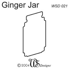 *SALE* WS Designs Tempting Template - Ginger Jar  Was £3.90  Now £0.99